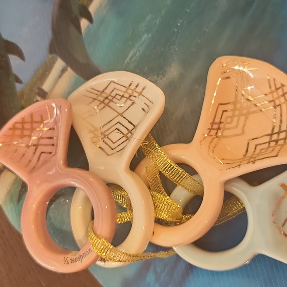 Ceramic ring measuring spoons - Picture 3 of 4